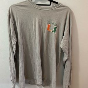 University of Miami Comfort Colors Long Sleeve Tee